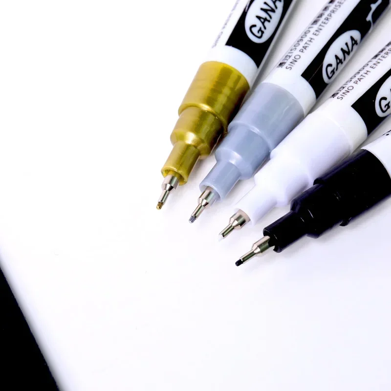 Whiteboard Marker Set - 4Pcs/set Oil Based White Black Permanent