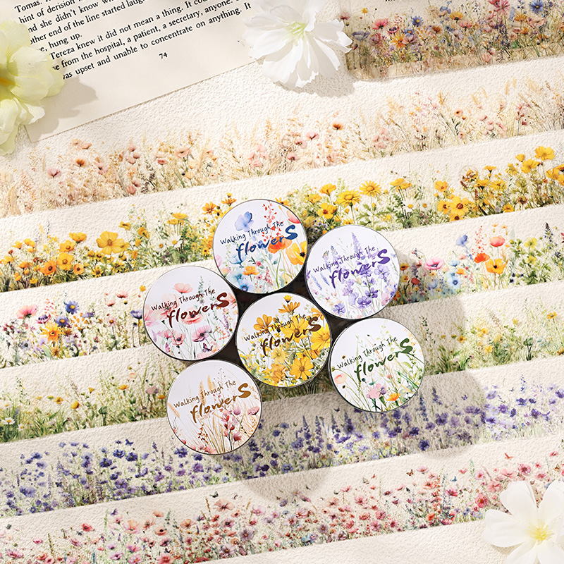 Label Printer Tape - 30mm*2m Creative Plants and Flowers tapes